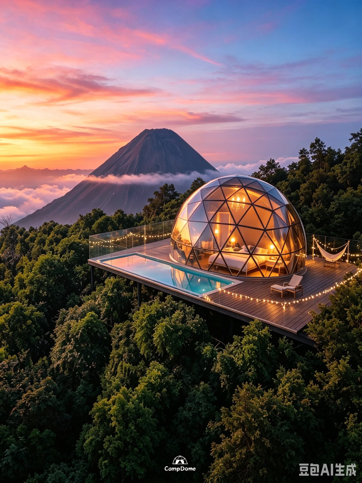 CampDome luxury glass dome starry suite