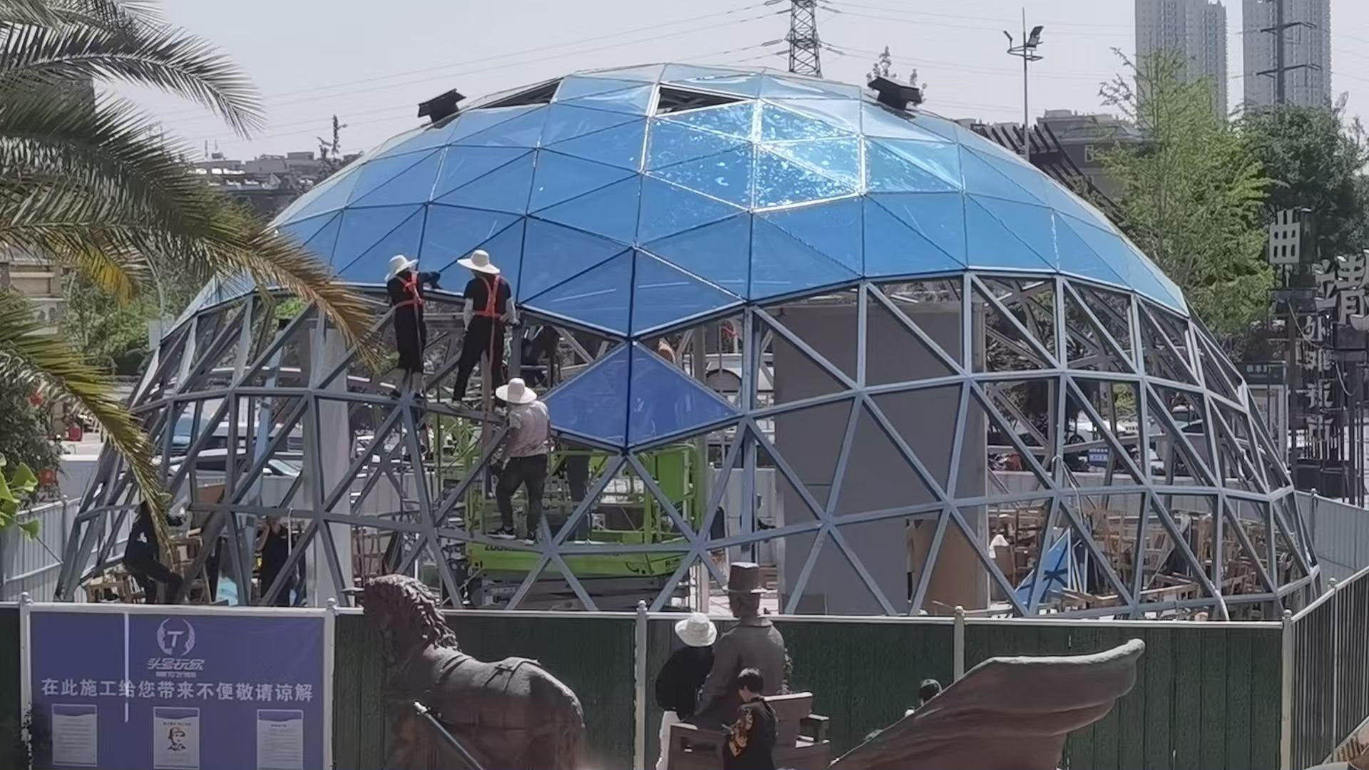 CampDome glass dome stargazing experience at night