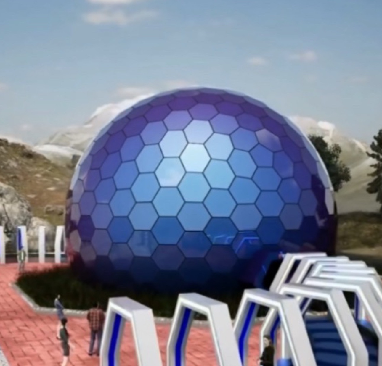 Round Honeycomb Stargazing Dome RH01 glass dome